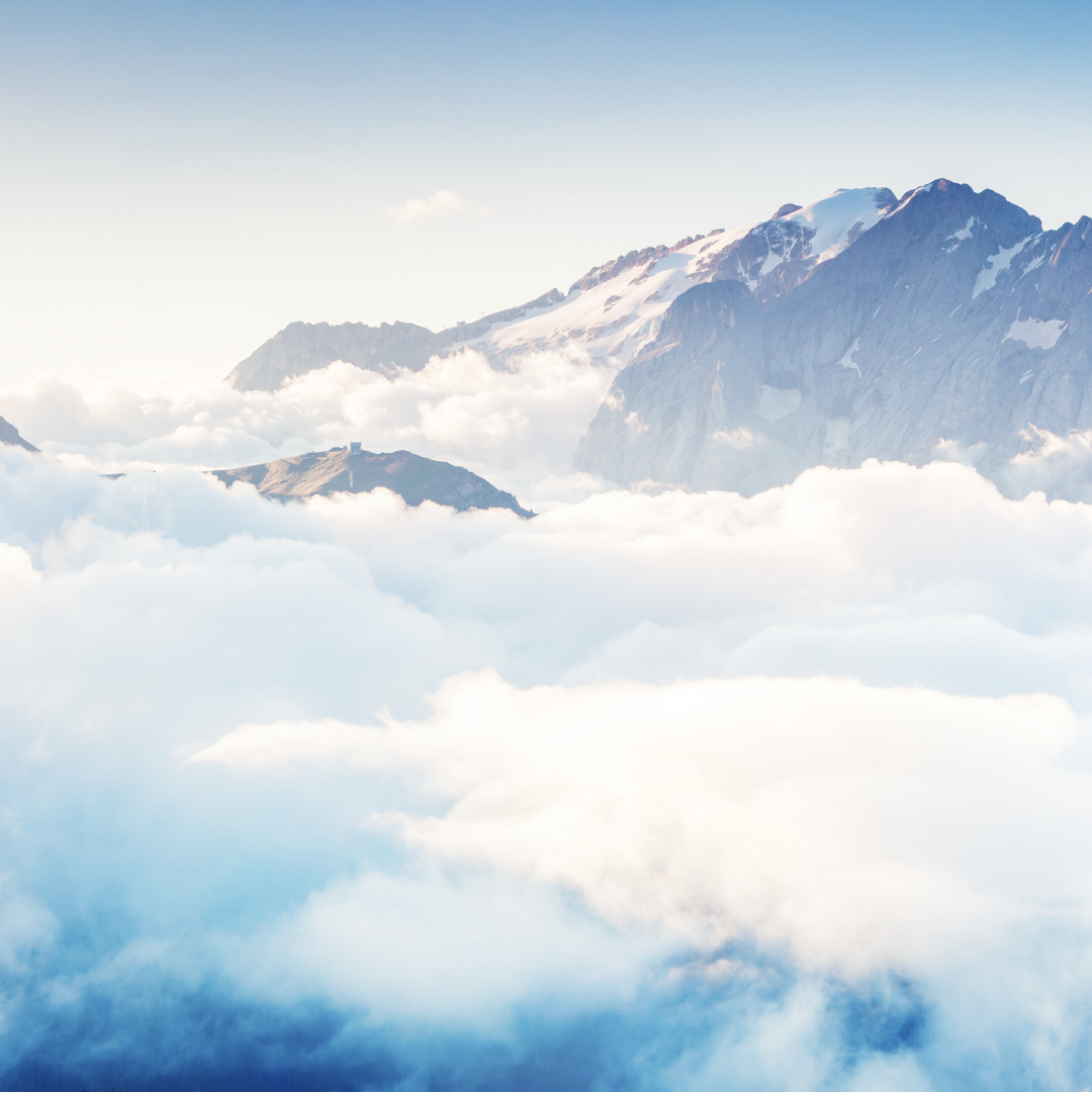 Sky with mountain and cloud