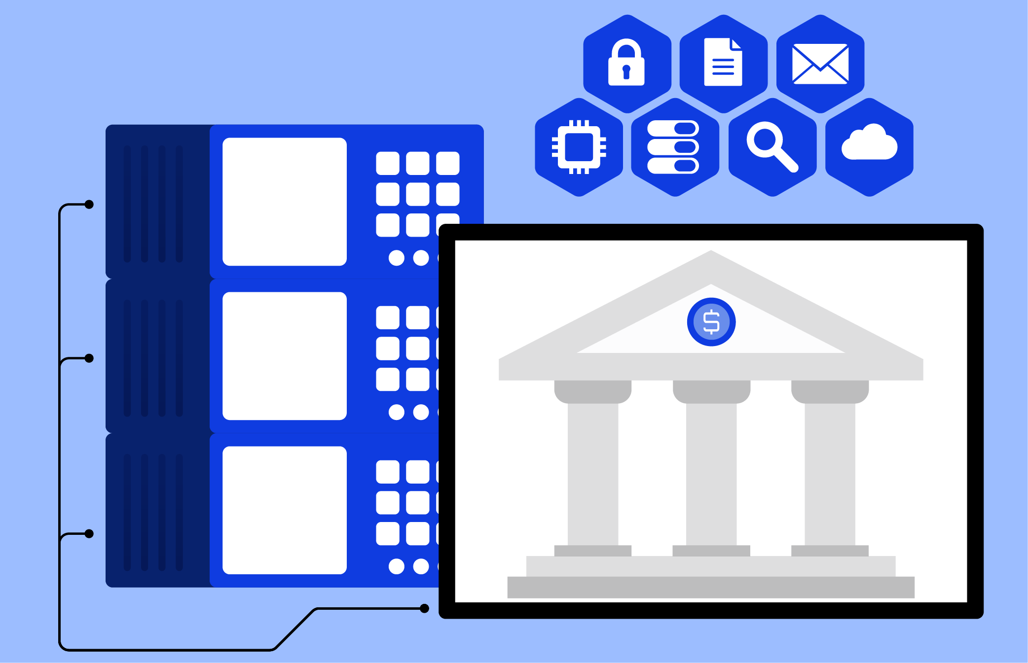 CapStorm banking infrastructure graphics