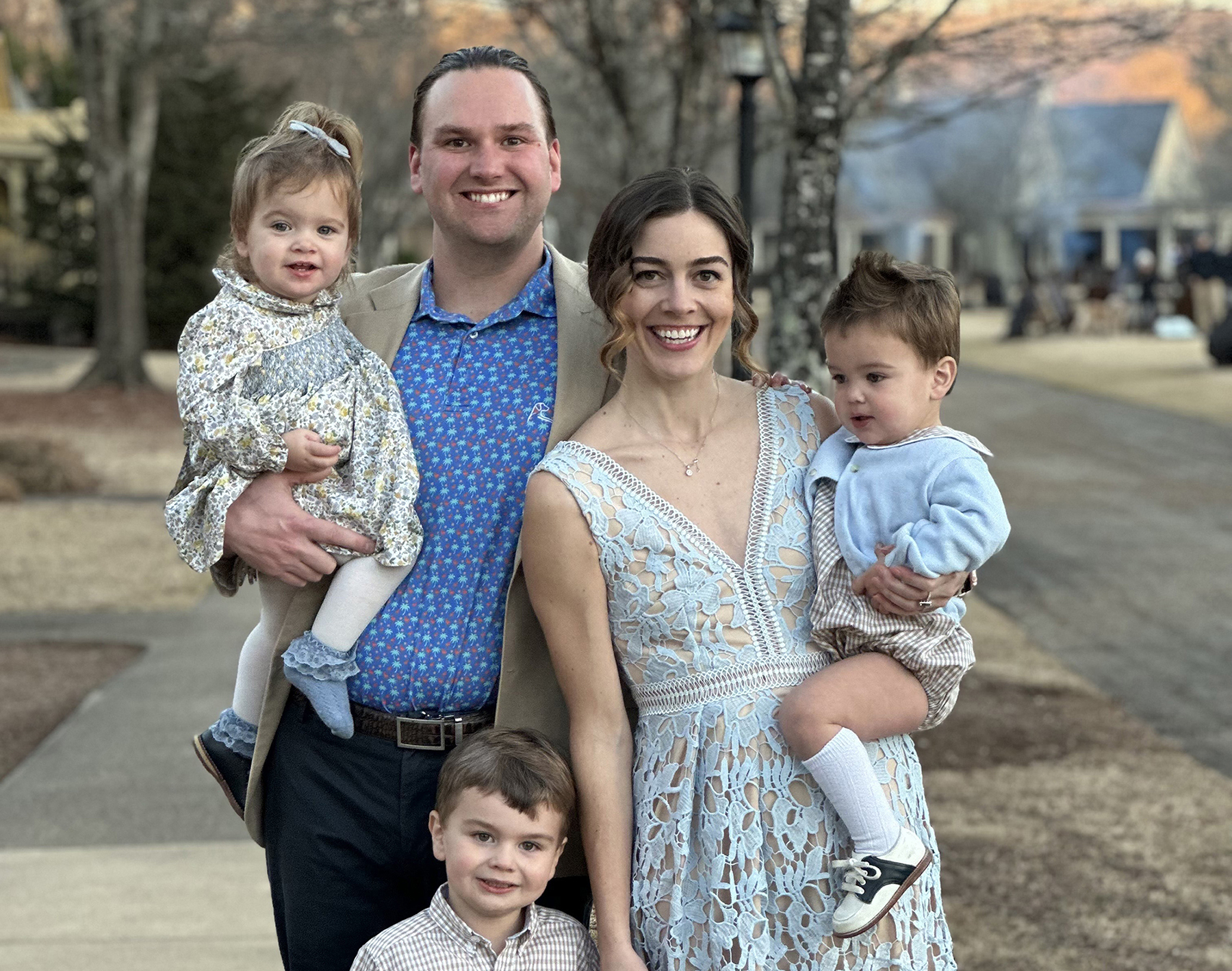 Michael Kramer with his wife and three children.