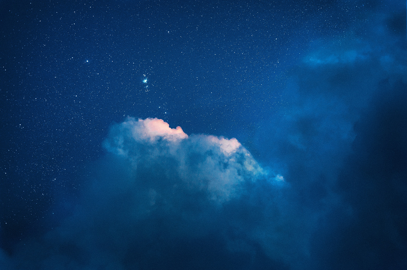 Nighttime cloudy sky